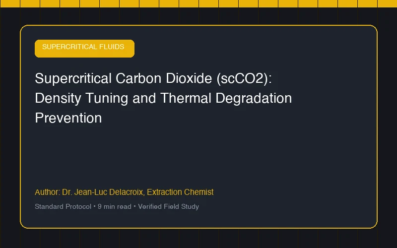 Supercritical Carbon Dioxide (scCO2): Density Tuning and Thermal Degradation Prevention