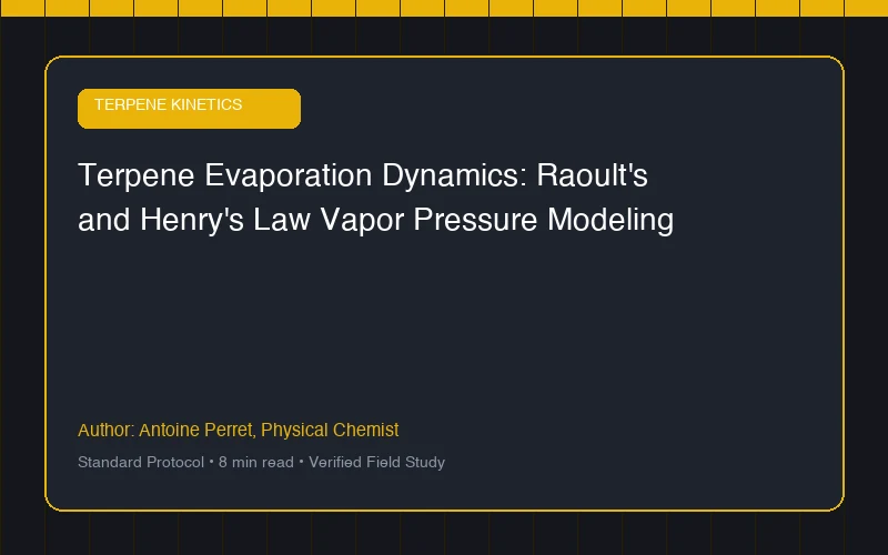 Terpene Evaporation Dynamics: Raoult's and Henry's Law Vapor Pressure Modeling