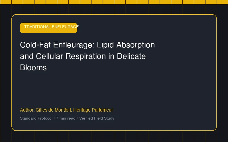 Cold-Fat Enfleurage: Lipid Absorption and Cellular Respiration in Delicate Blooms